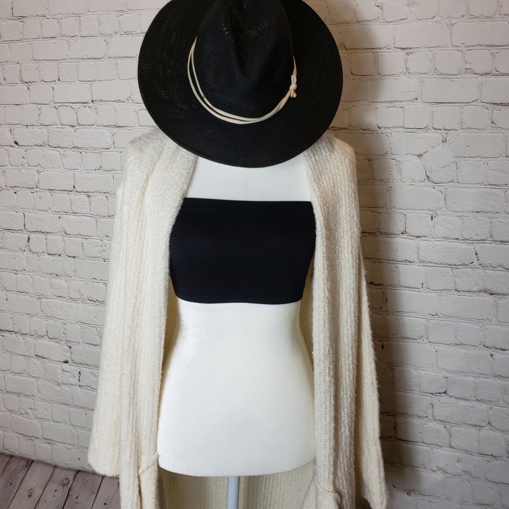 BCBGMaxAzri cream long cardigan sweater